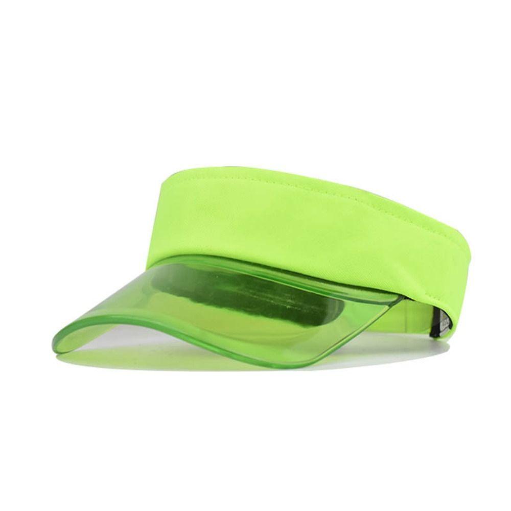 Clear Brim Summer Sun Hats Breathable Empty Top Hat Running Transparent Visor Caps  Travel Sport