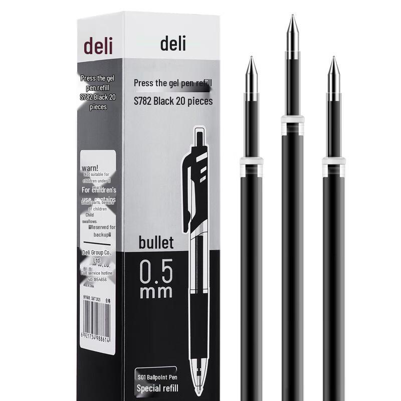Deli S782 Retractable Gel Pen Refills