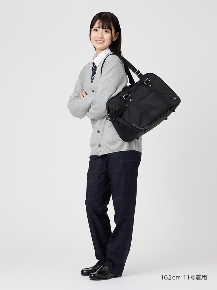 EASTBOY Nylon Bag with Shoulder Strap 6209309 Black X White 6 F (941)