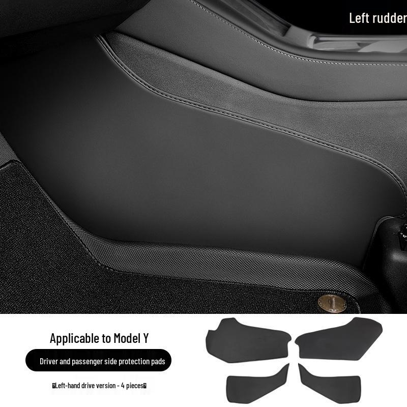 Tesla Model Y/Version 3 Center Console Anti-Kick PU Leather Protection Pad