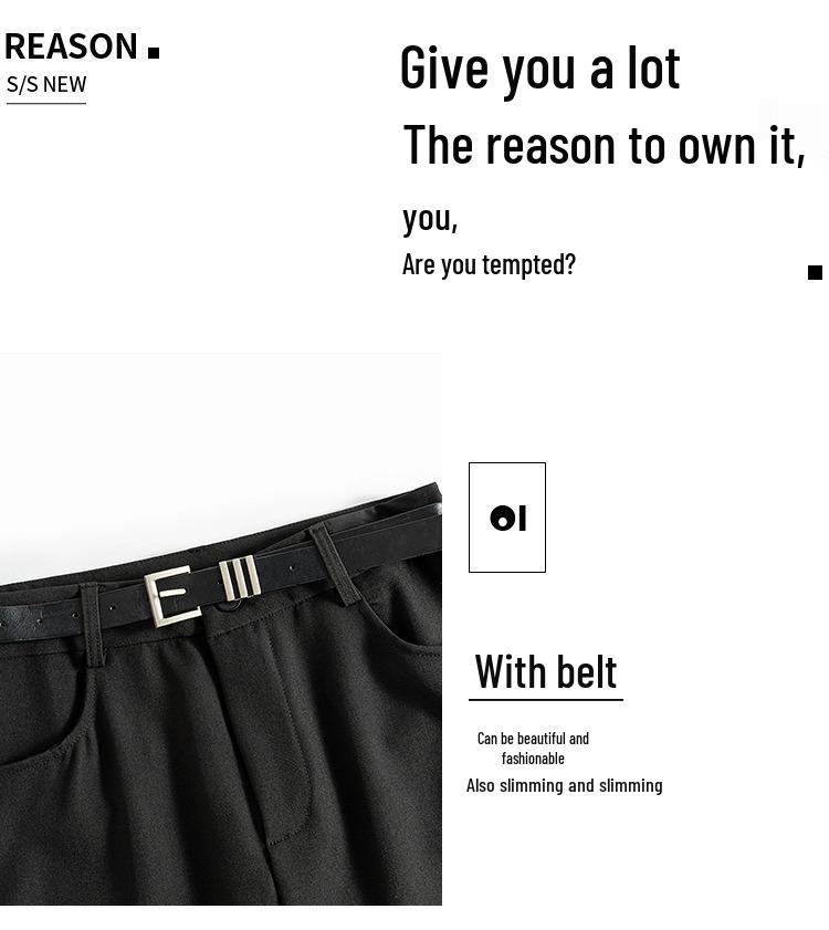 2024 Spring & Autumn High-Waist Slimming A-Line Midi Skirt - Black Versatile Split Skirt