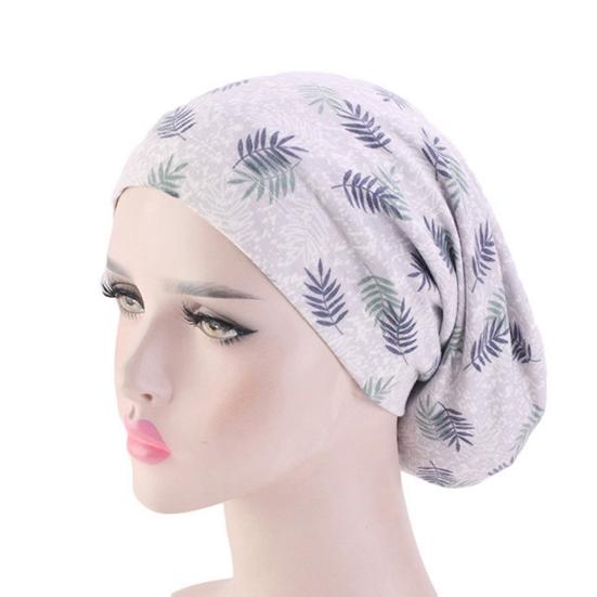 

Популярная мягкая легкая спальная шляпа с высокой эластичной печатью, женская шапка для сна для парикмахерской серый