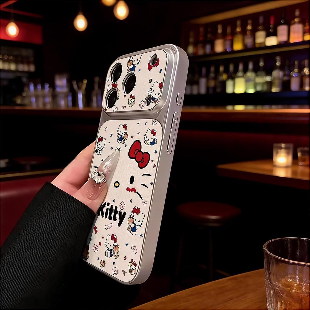 KT Sticker-Style Protective Case for iPhone 15 Pro Max - Cute and Stylish Design with Large Window