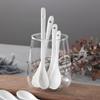 Ru Han Creative Long Handle White Ceramic Stirring Spoon
