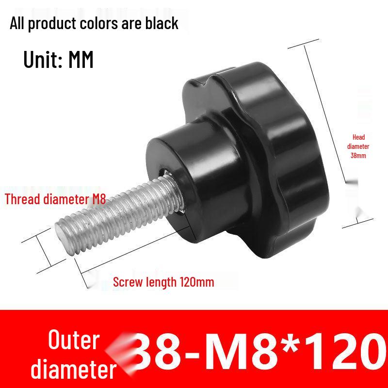 Star-Shaped Bakelite Hand-Tightening Screw Handle (M4-M10)