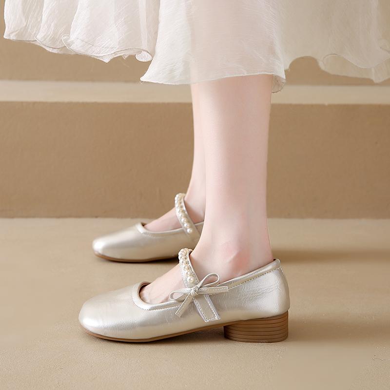 Fashion Soft-soled Women's French Elegant Mary Jane Shoes 2025 Internet Celebrity New Shallow Retro Sweet Style Single Shoes