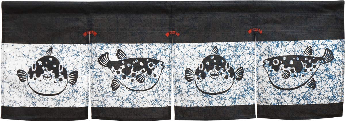 

Noren Kobo Noren Stylish Japanese Fugu Ideal for and 85cm Wide x 30cm Roketsu Tiger Pufferfish 3051 Curtain, Style, Design, Restaurants, Izakayas,