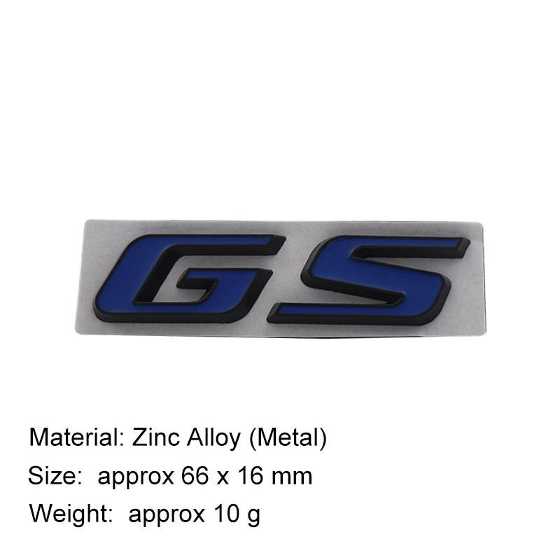 3D GS Logo Sticker Tail Bumper Badge Auto Rear Trunk Emblem Accessories