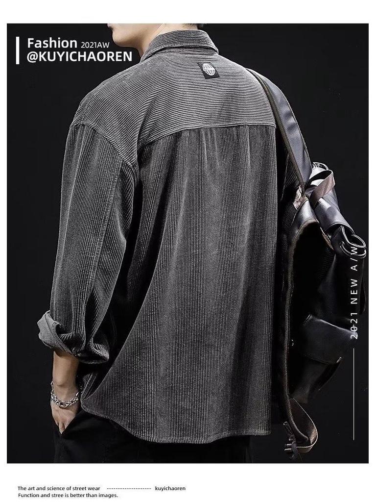 2024 Trendy Men's Casual Loose Lapel Workwear Jacket