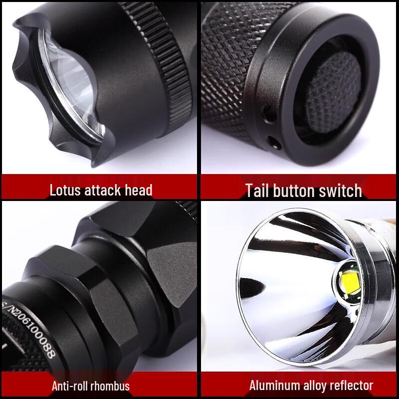 TANK007 L2 LED Rechargeable Tactical Flashlight