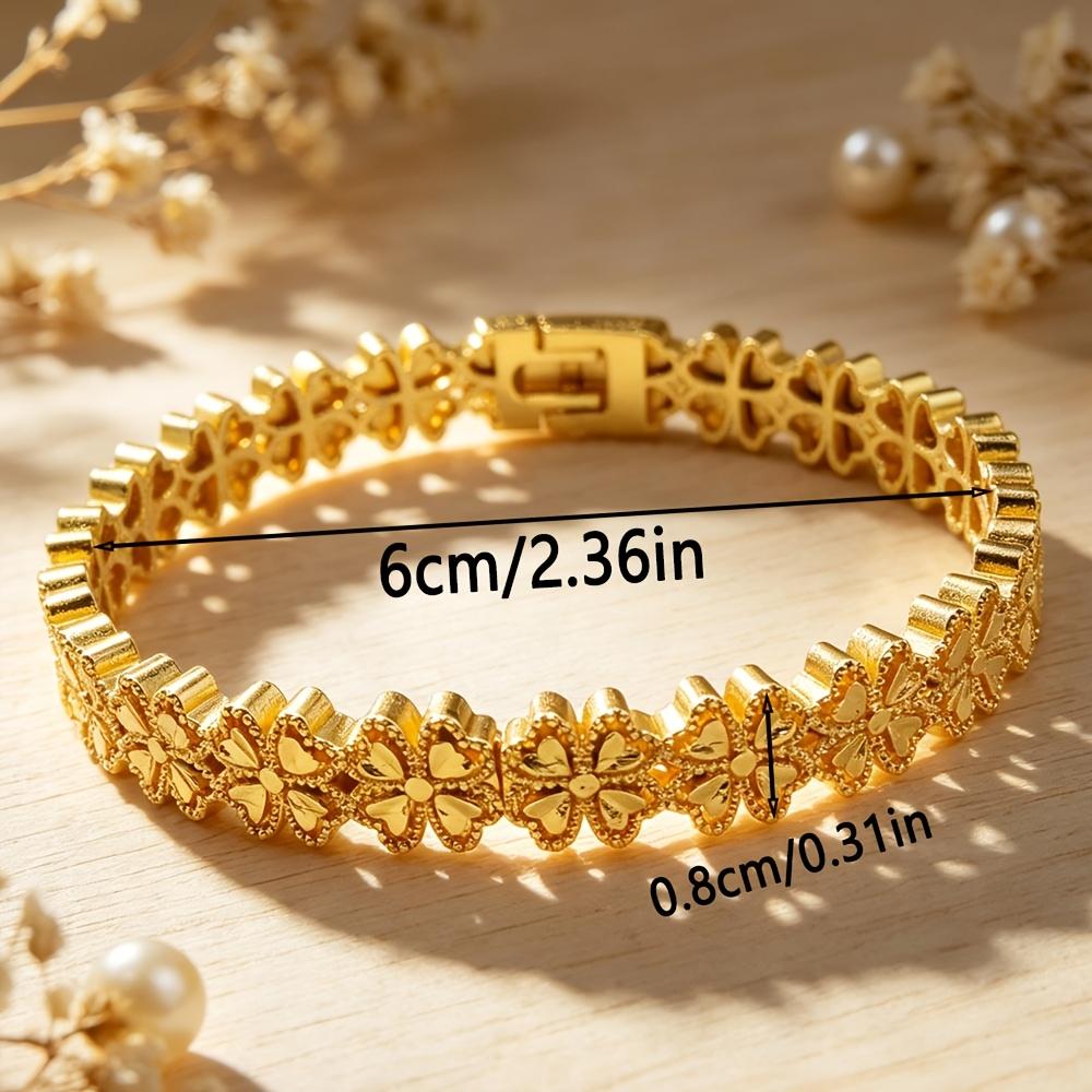 1Pieces Gold Bohemian-style floral bracelet is a suitable jewelry gift for parties, gatherings, and graduation ceremonies, suitable for teachers,