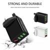 5V 3A Charger Head Digital Display High Compatibility ABS Portable 3-USB Charger Head for Home