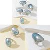 Schelp Open Ring Uniseks Verstelbare Sieraden Met Gegalvaniseerde Afwerking Voor Zomer Mode