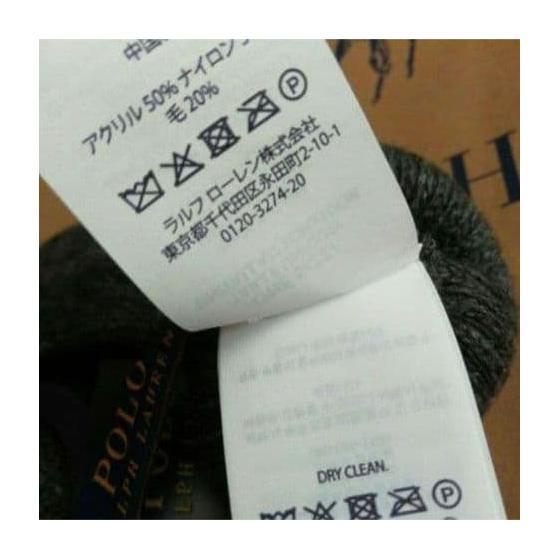 Used POLORALPHLAUREN Gloves Touch Panel Compatible Charcoal Gray