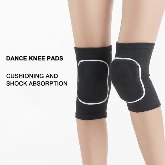 1 Pair Knee Protector Elastic Fabric Compression Thickened Knee Sports Gear Pad