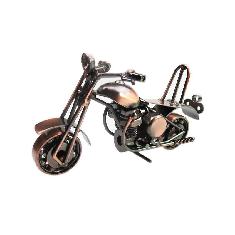 Creative Handcraft Metal Motorcycle Model Retro Iron Art Motorcycle Model Ornaments Metal Decoration Crafts Kids Birthday Gift