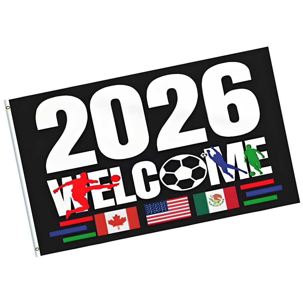 America Canada Mexico Friendship Flag Mexico American Flag Banners for 2026 Football Cup Decorations Hanging Decors Flag