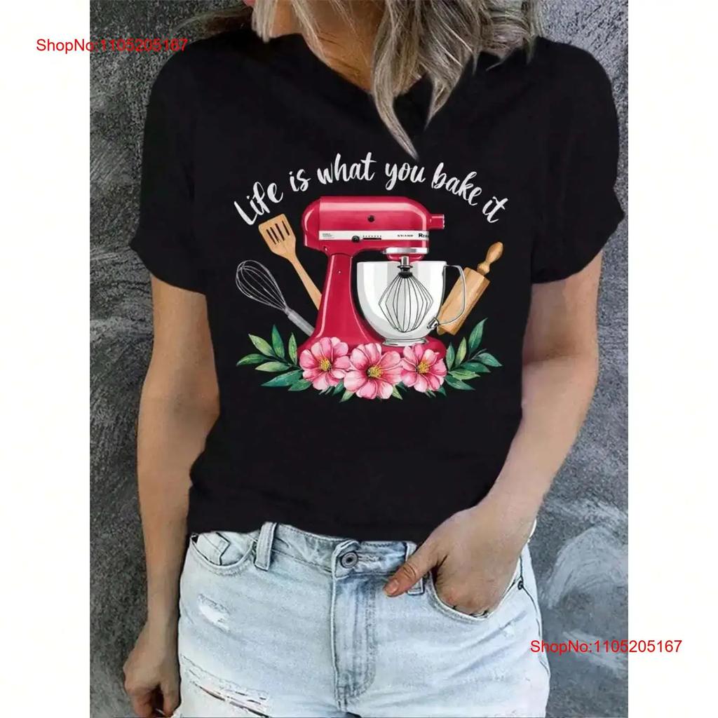 Life Is The T Shirt You Bake Round Neck Casual Top Summer Unisexs Clothing Vintage Homme Top For Everyday Wear
