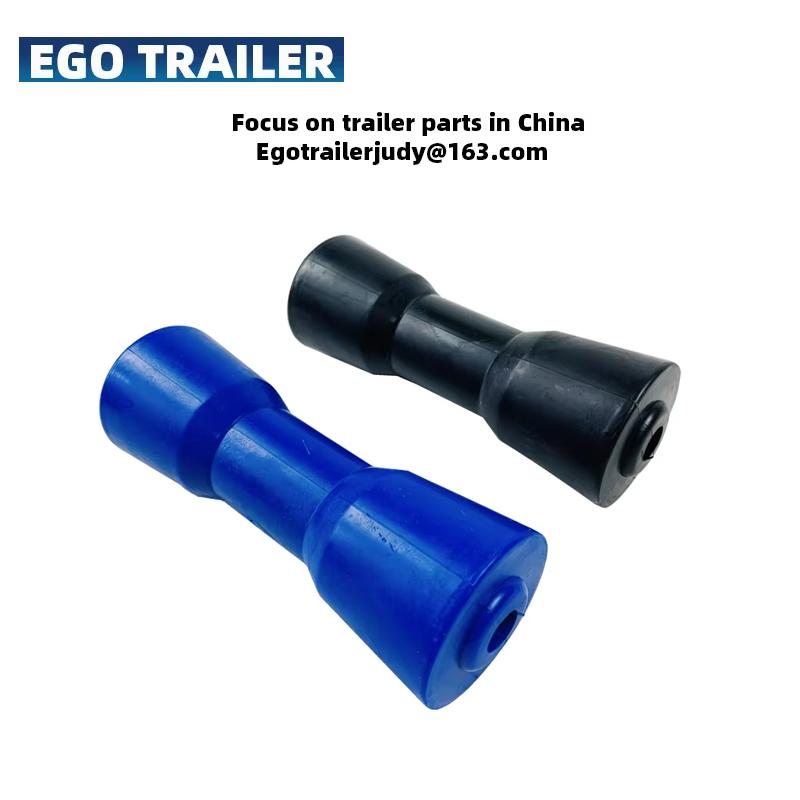 EgoTrailer 1pc Boat Trailer Keel Roller 8" Black Hard Plastic PE 200mm Self Centering trailer accessories parts