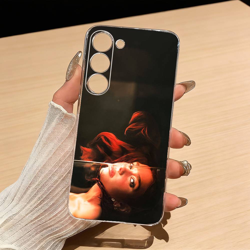 D-Dua L-Lipas Singer Phone Case For Samsung S25,S24,S21,S22,S23,S30,Ultra,S20,Plus,Fe,Lite Transparent Cover