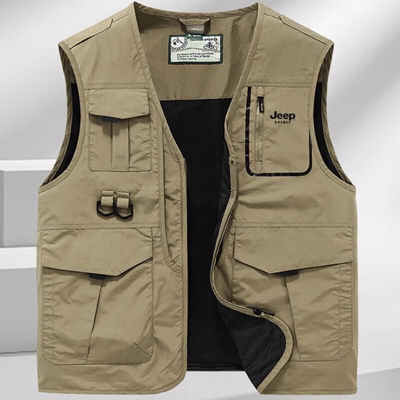 JEEP SPIRIT Men's Outdoor Multi-Pocket Vest