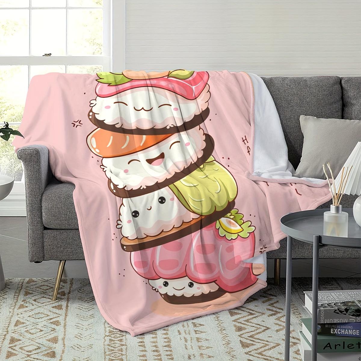 

A Sushi Blanket That Looks Like Real Food, a Unique Food Cover, a Fun Gift for Boys And Girls, Suitable for All Seasons, Perfect for Beds, S 130*150cm
