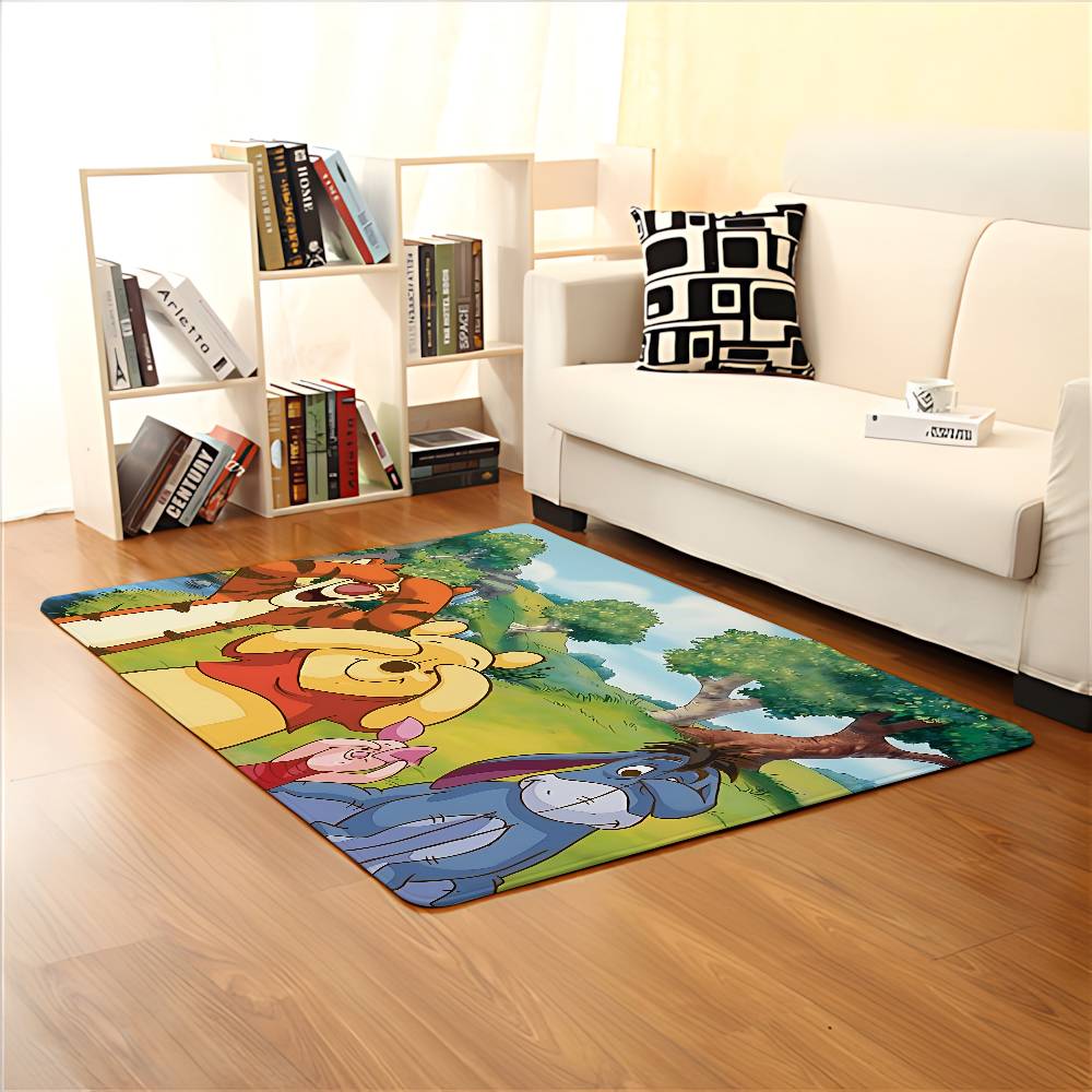 W-Winnie The P-Pooh Cute Carpet For Living Room Sofa Decor Modern Rug Floor Mat For Men Bedroom Durable Area Rugs