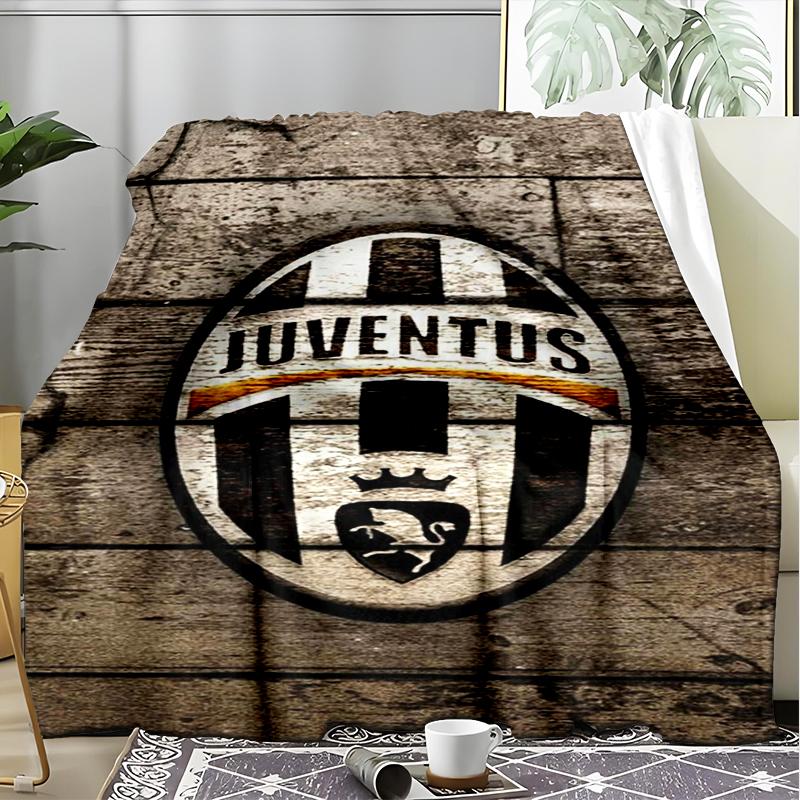 1 Stück Juventus Fußballclub Aufdruck Weiche Flanelldecke Überwurf für Schlafzimmer Wohnzimmer Sofa Camping Reise Fan Geschenke Weihnachtsgeschenke