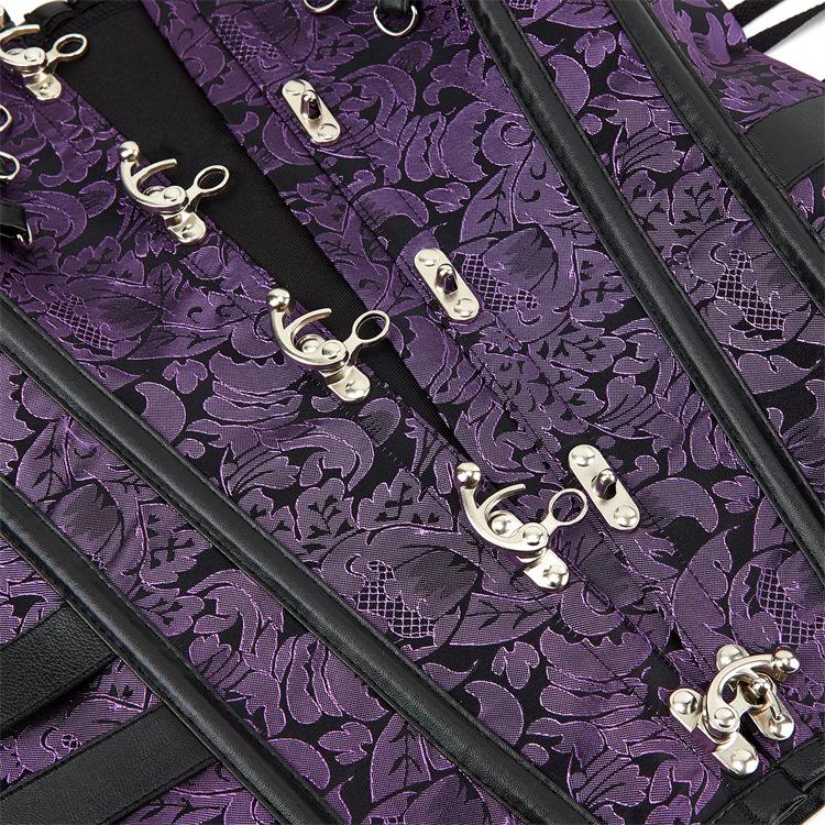 Haut sculptant amincissant rétro gothique violet pour femme