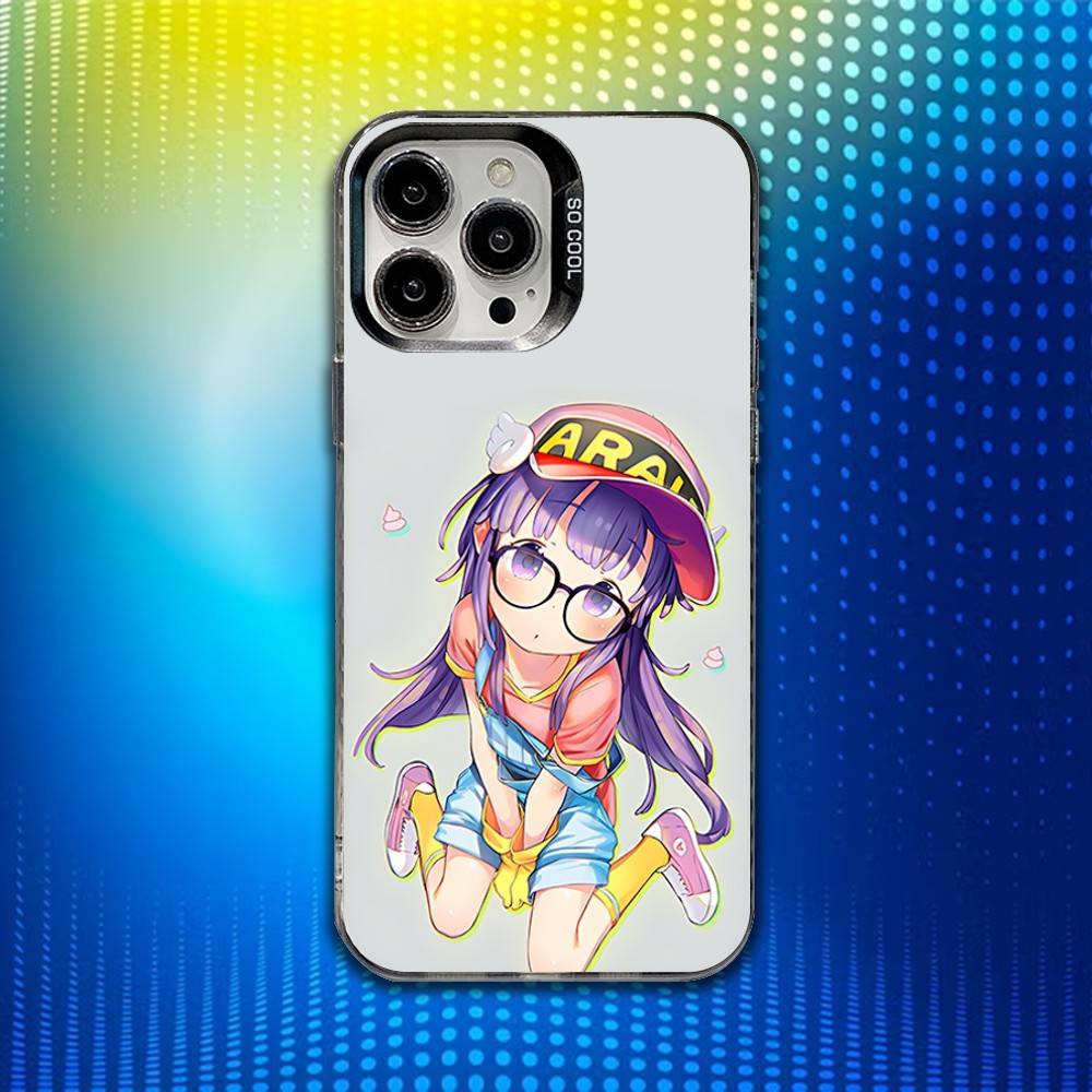 

Cartoon Dr S-Slump A-Arale Phone Case For iPhone 17,16,15,14,13,12,X,8,Pro,Max,Plus,E,SE4,Air,Mini IMD Matte Black iPhone17