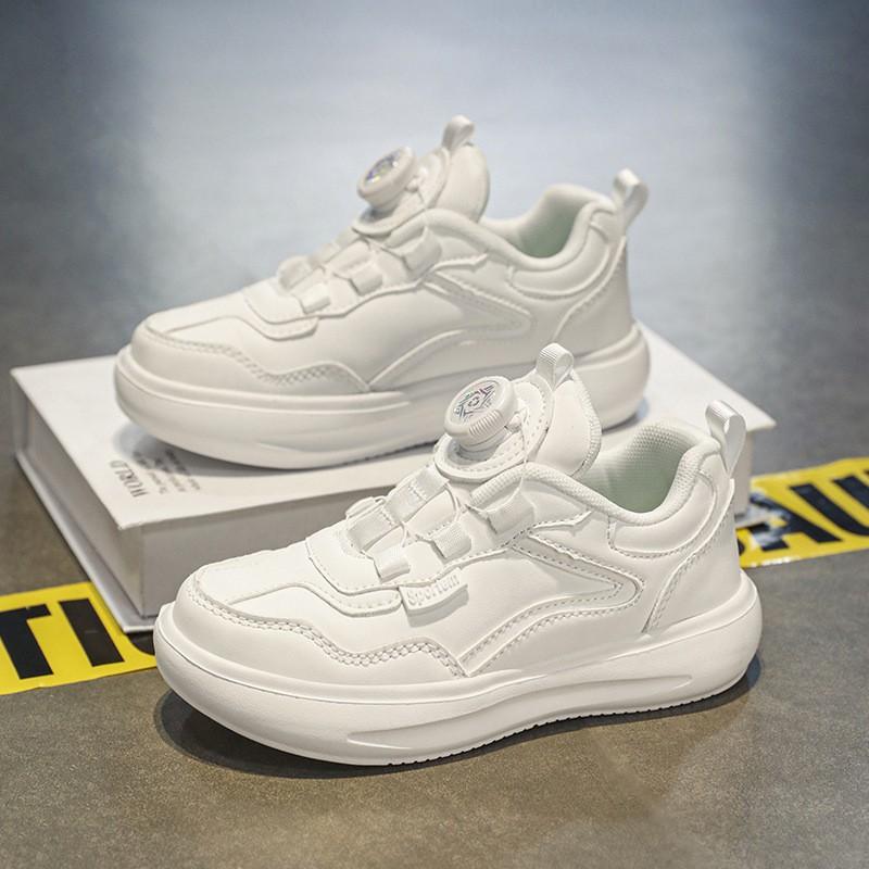 Kids Casual Sneakers With Rotating Snap Closure Lightweight School Shoes Boys Girls Fall