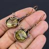 Lemon Topaz Earrings Gemstone Jewelry, 999 Copper Wire Wrapped Handmade Earrings, Latest Design Jewelry