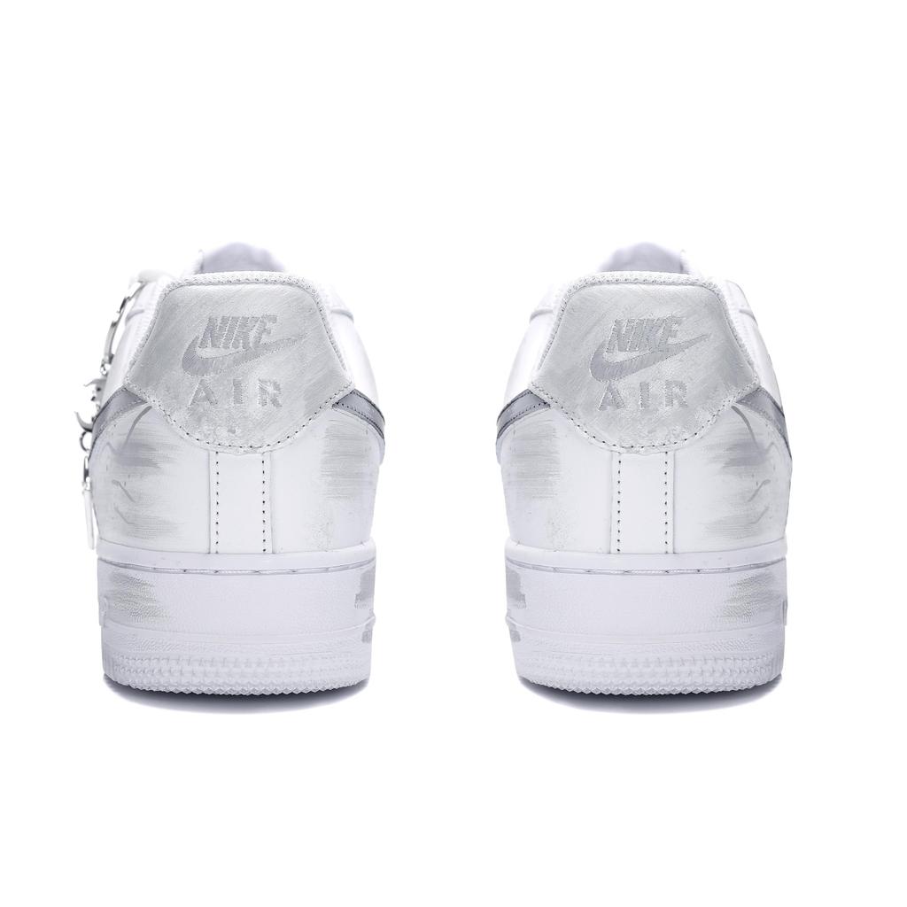Nike Air Force 1 Slip Resistant, Abrasion Resistant, Lightweight Low Top Skateboard Shoes Men's Black White CW2288-111(Team18-)