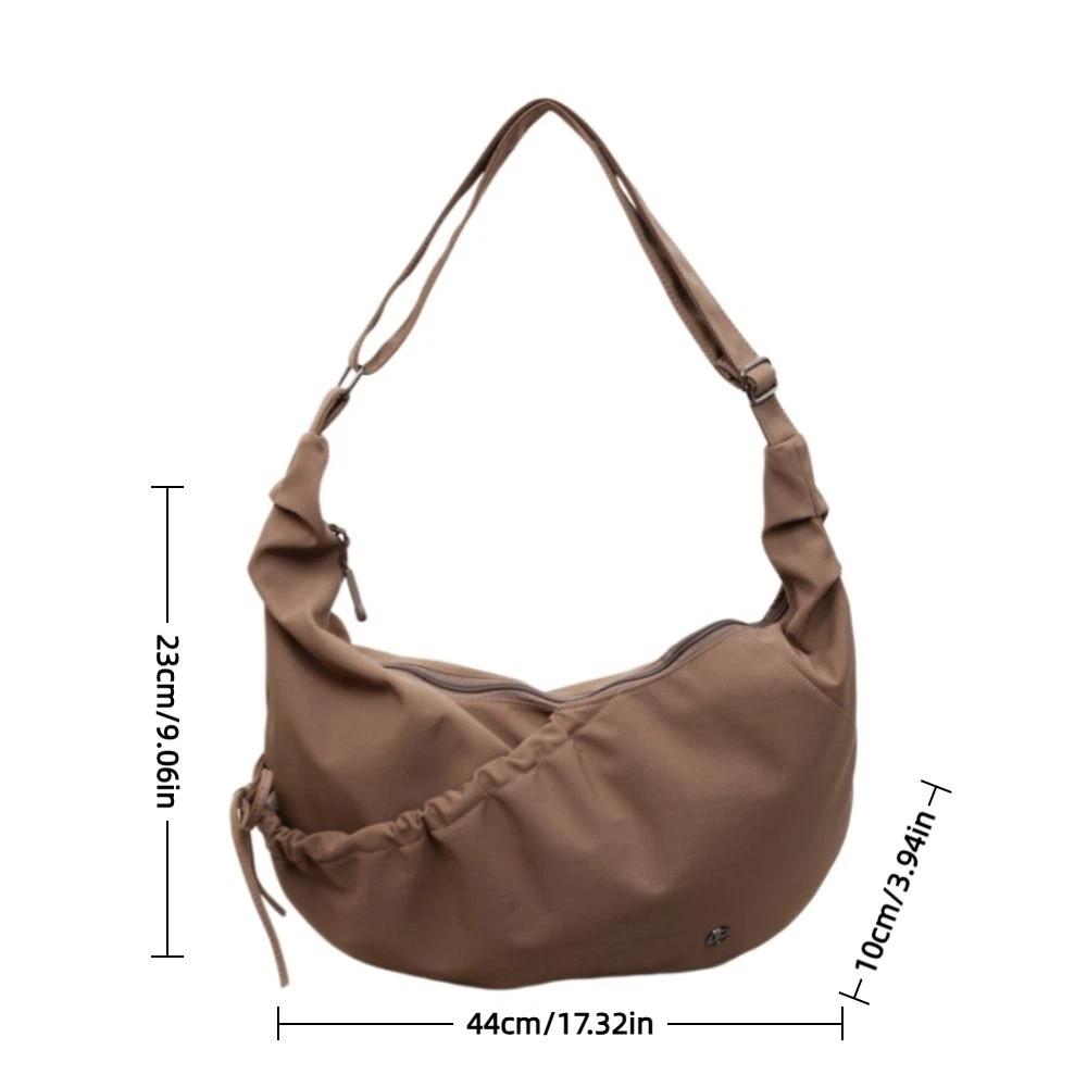 Fashion Soft Nylon Commuting Women's Bag Dumpling Shape Casual Shoulder Bag Korean Style Lightweight Crossbody Bag For Lady Girl