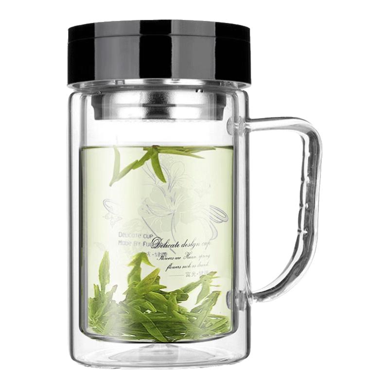 Fuguang Double Wall Borosilicate Glass Tea & Water Bottle with Infuser