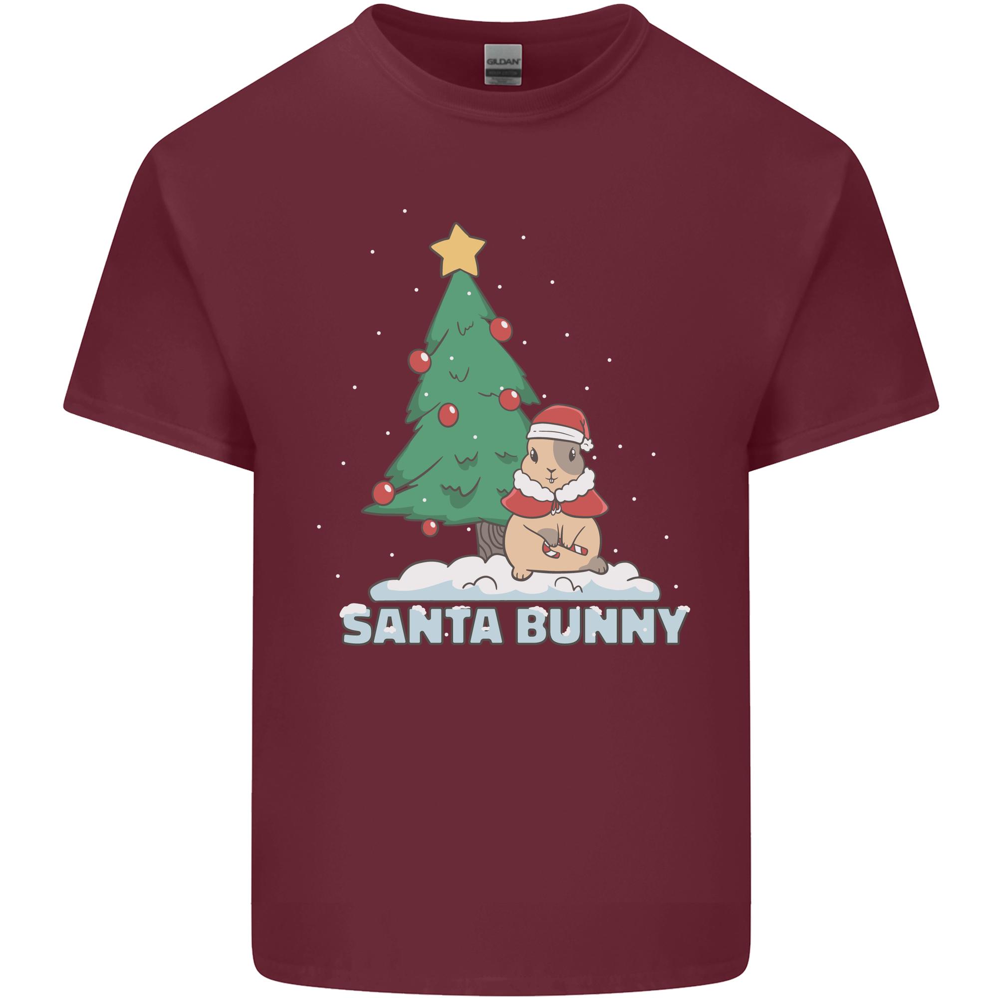 Funny Christmas Santa Bunny Unisexs Light Cotton TShirt S