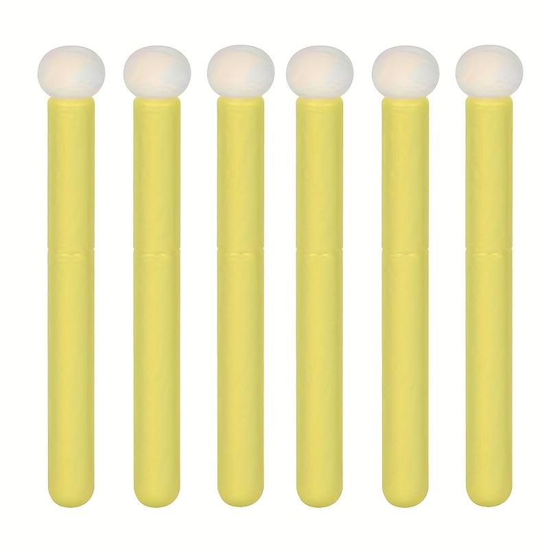 

6Pcs Multi-functional traceless concealer lipstick brush sponge head covering dark circle acne marks жовтий