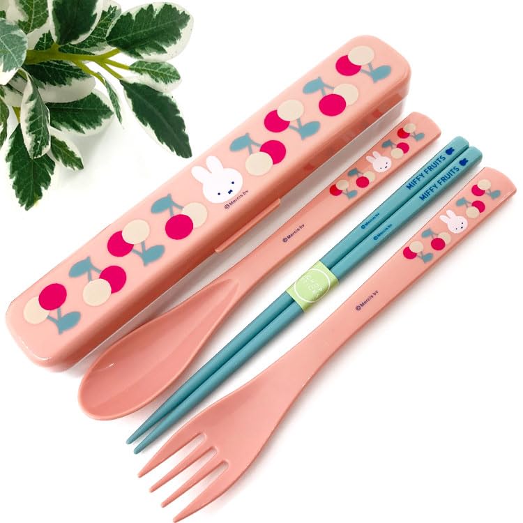 Square Miffy Slim Trio Dishwasher Dick Bruna Set, Antibacterial, Safe, Pink, 053248, Fruit, Miffy,