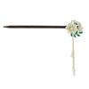 Ebony Hairpin with Tassels - Banana Leaf Design for Hanfu Hairstyles