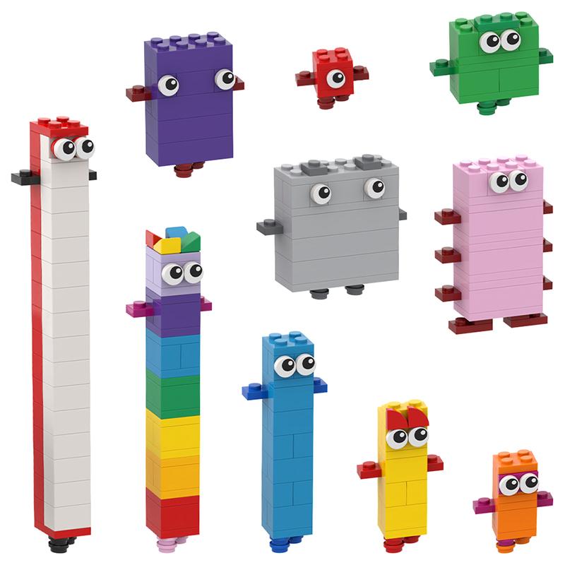 Buildmoc Ideas Number Figure 1 to 10 Creative MOC Building Blocks Kits Toys for Children Kids Gifts Educational Toy 257PCS Brick