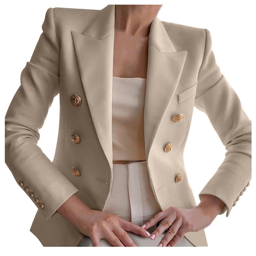 Elegant Business  Work Women Lady Solid Button Suit Jacket Coat Outwear