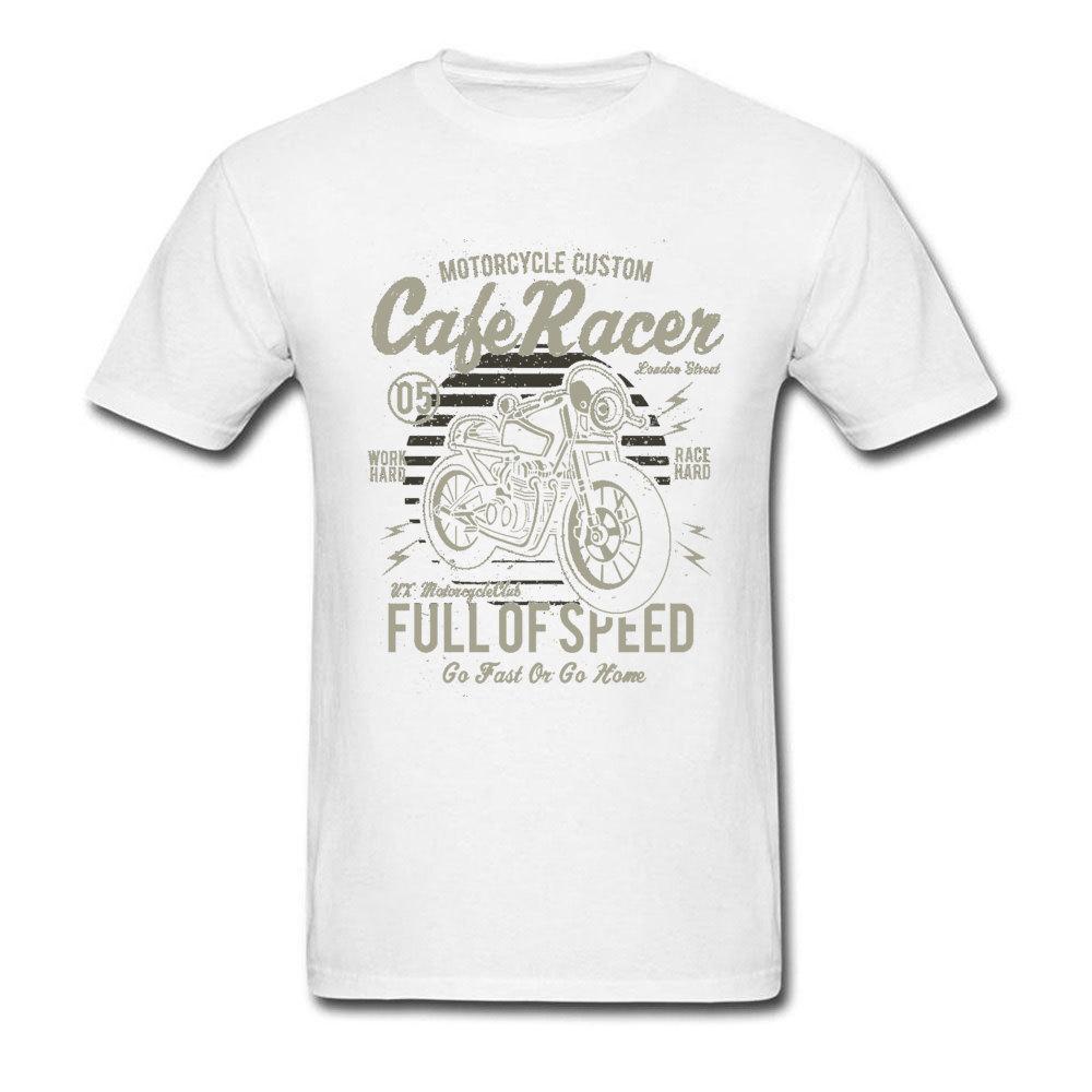 Cafe Racer Voller Geschwindigkeit Vintage Motorrad T-Shirt Retro Motorrad Rennfahrer Auto Spiel Neue T-Shirts Fahrer Biker Cooles T-Shirt Übergröße