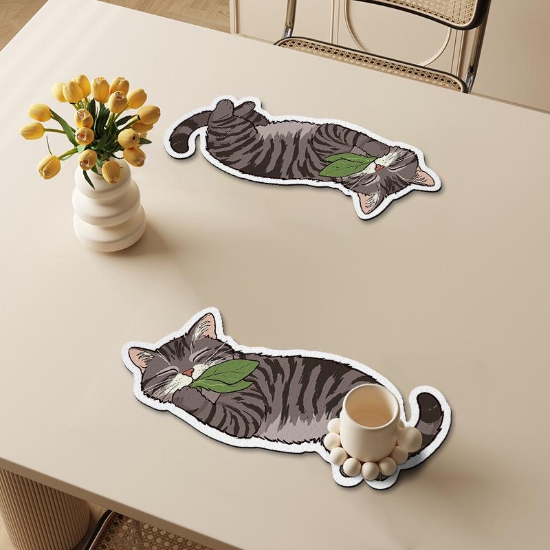 Kitchen Drain Mat Sink Cutlery Quick-drying Absorbent Mat Table Table Non-slip Mat Insulated Moisture-proof Coaster