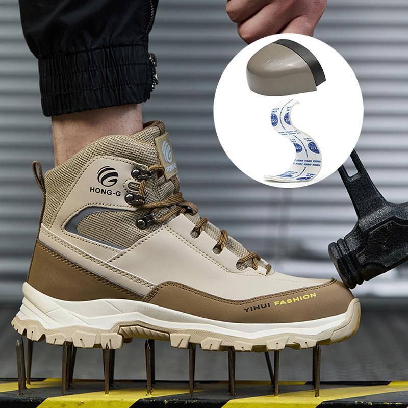 Autumn Winter Work Safety Boots Men Steel Toe Shoes Anti-smash Anti Puncture Indestructible Shoes Protection Boots Security Shoe