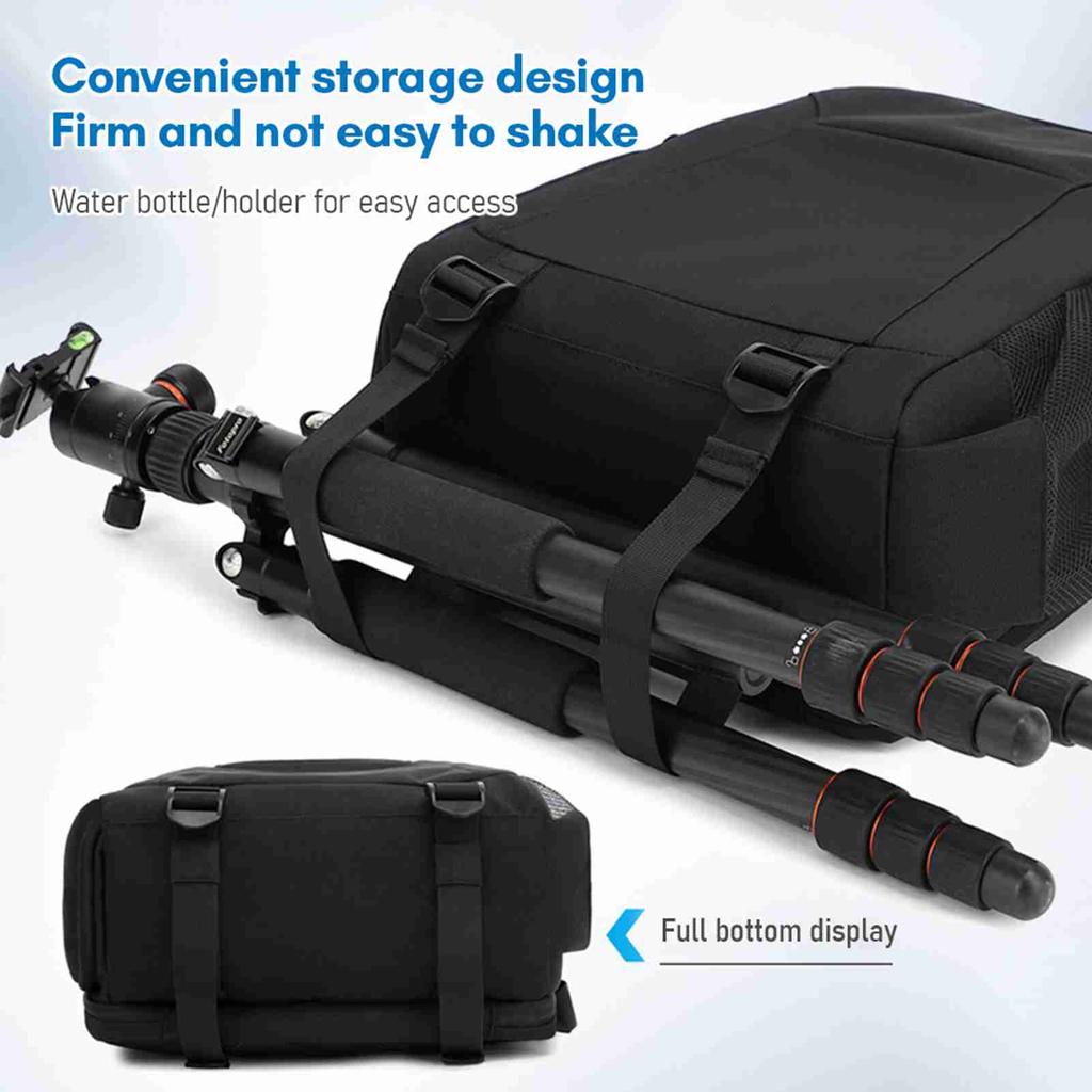 Camera Backpack 1680D Leather 20L Large Capacity Breathable Shockproof Camera Backpack for Photographer