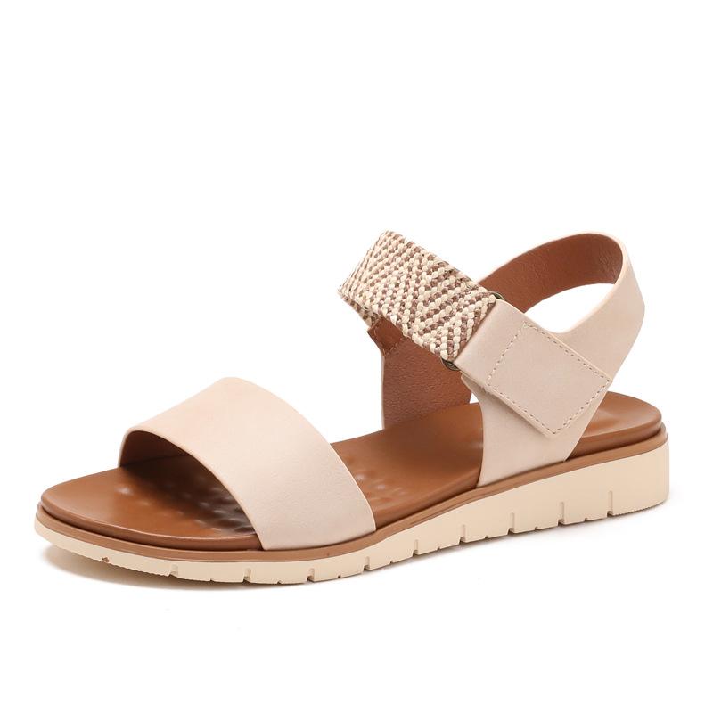 Sloping Heel Roman Soft-soled Women's Shoes A Versatile and Fashionable Summer One-strap Simple Sandal