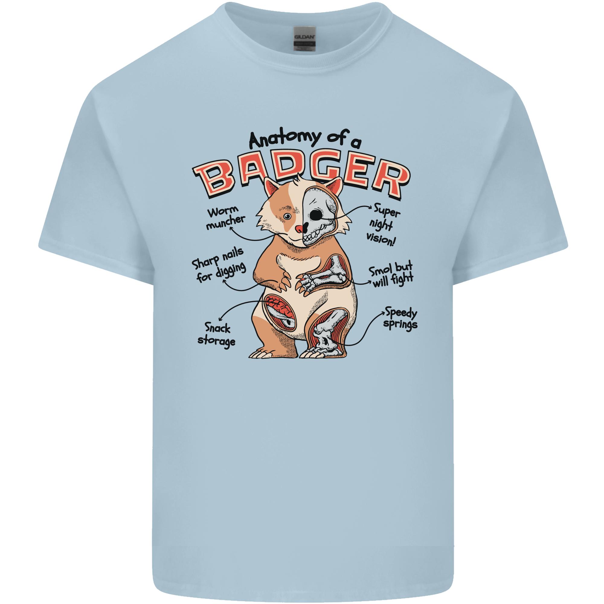 Anatomy of a Badger Funny Unisexs Light Cotton TShirt S