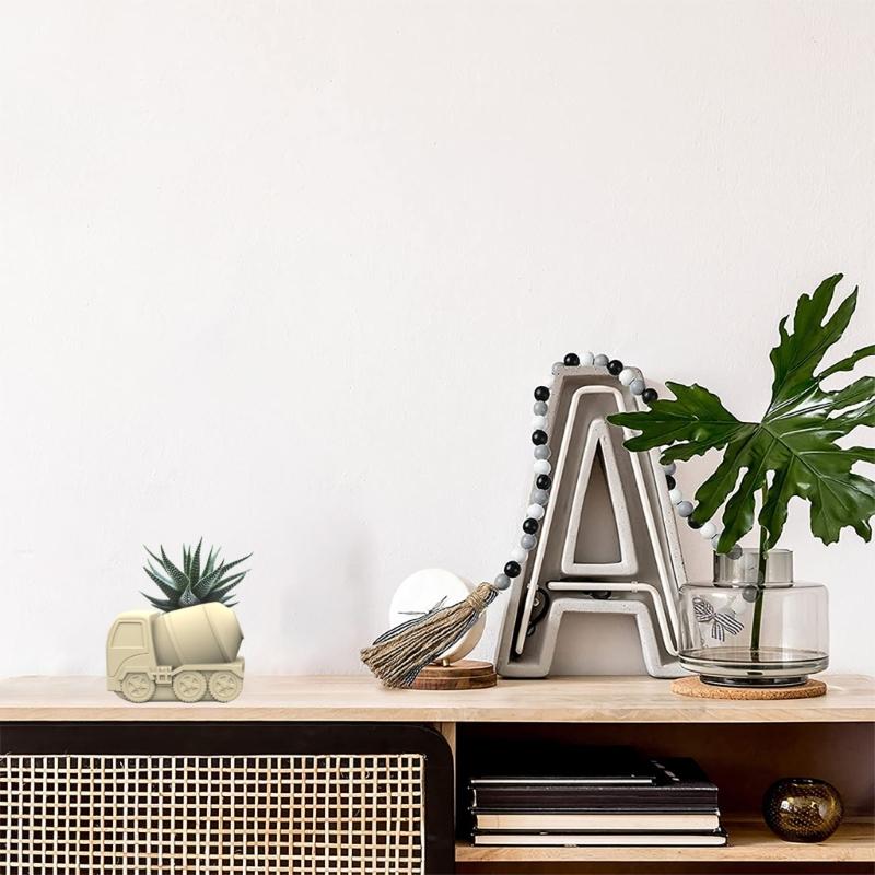 Mud Tanker Pen Holder Silicone Molds Table Ornament Mould Plasters Making Tool Succulent Planter Mold Easy to Clean