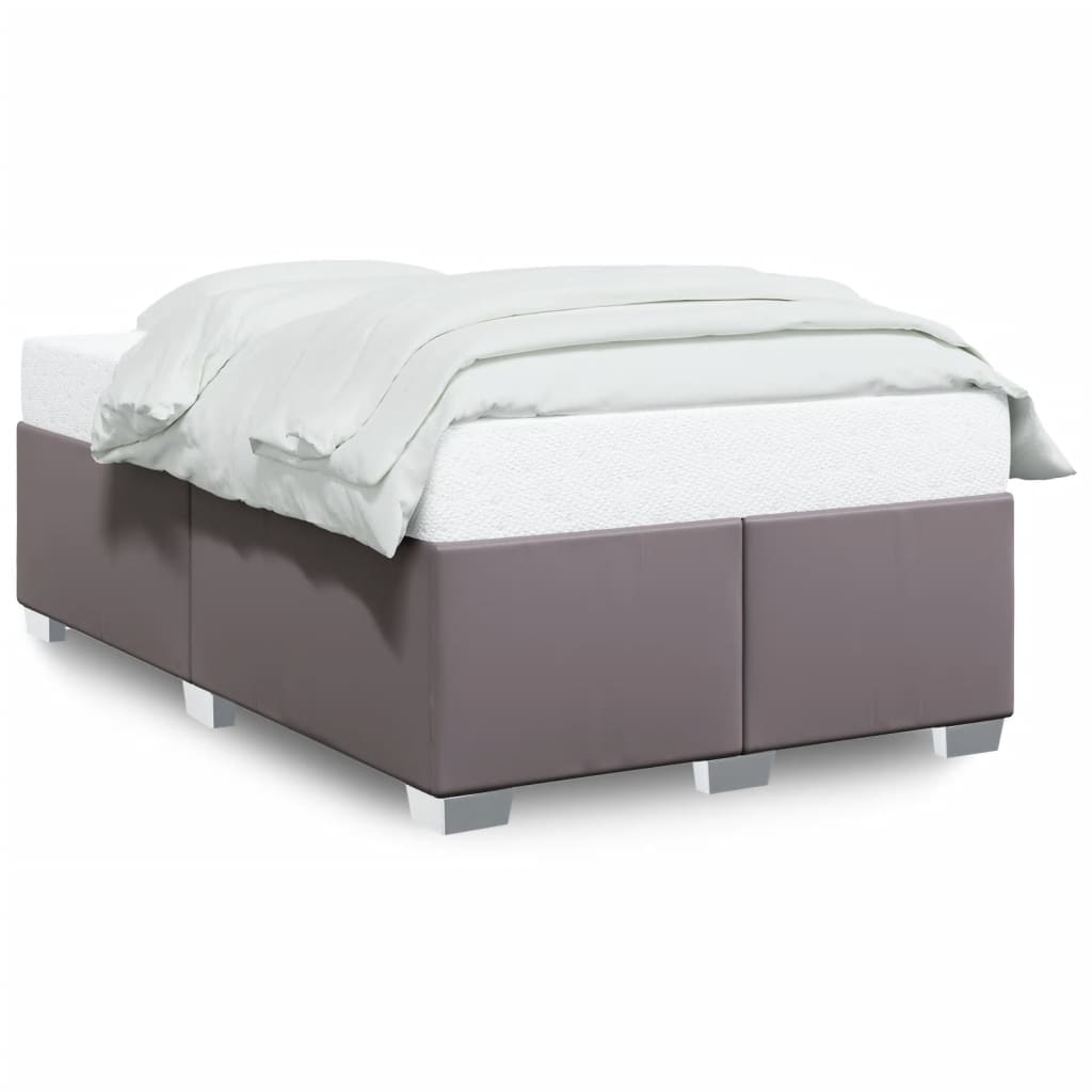 Bed Frame without Mattress Gray 120 x 190 cm Faux Leather
