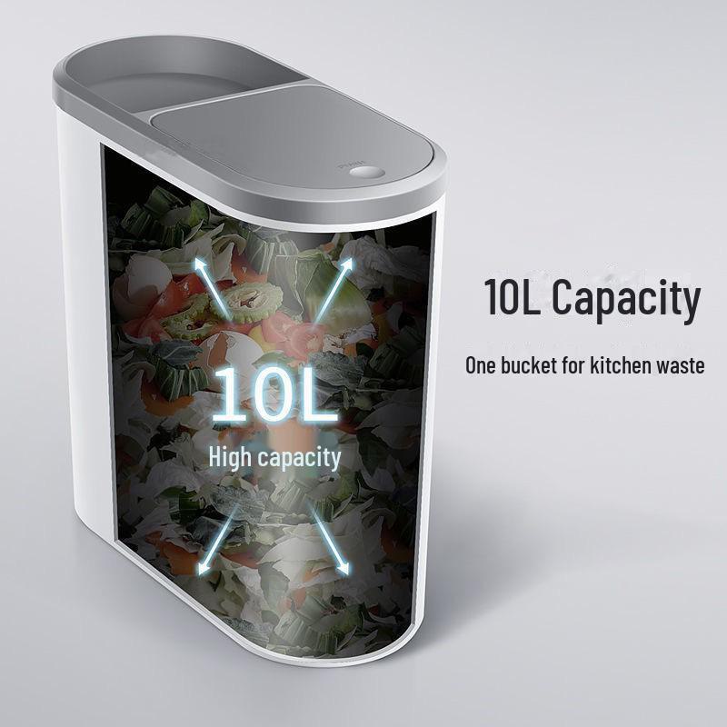 Narrow Gap Trash Can with Lid for Kitchen, Bathroom, and Bedroom